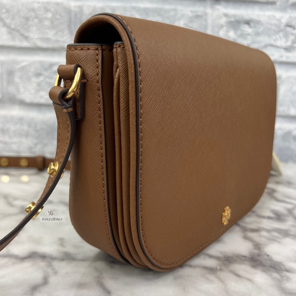 Tory Burch Emerson Crossbody & Shoulder Bag In Moose Brown - Picture 2 of 13